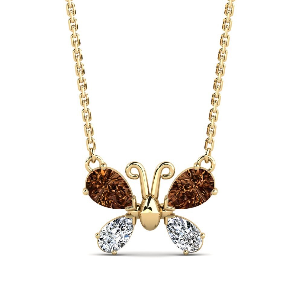 Diamante café Collar de Mujer Vameti