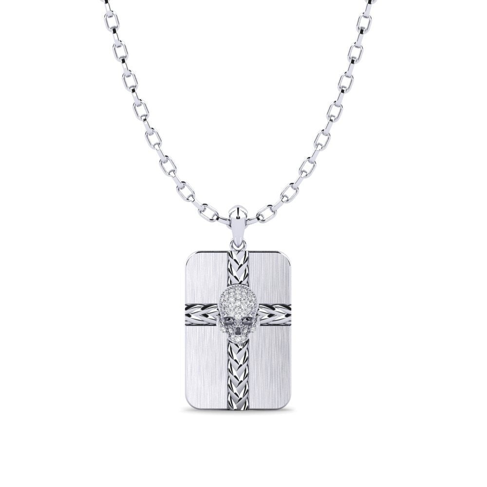Zafiro blanco Colgante para hombre Vanguard