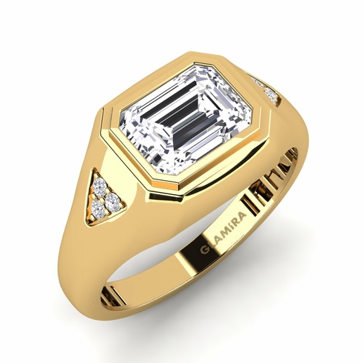 Men's Ring Vanhoy 585 Yellow Gold & Diamond