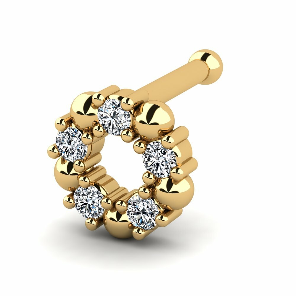 14K Geel Goud Neus Pin Vanna