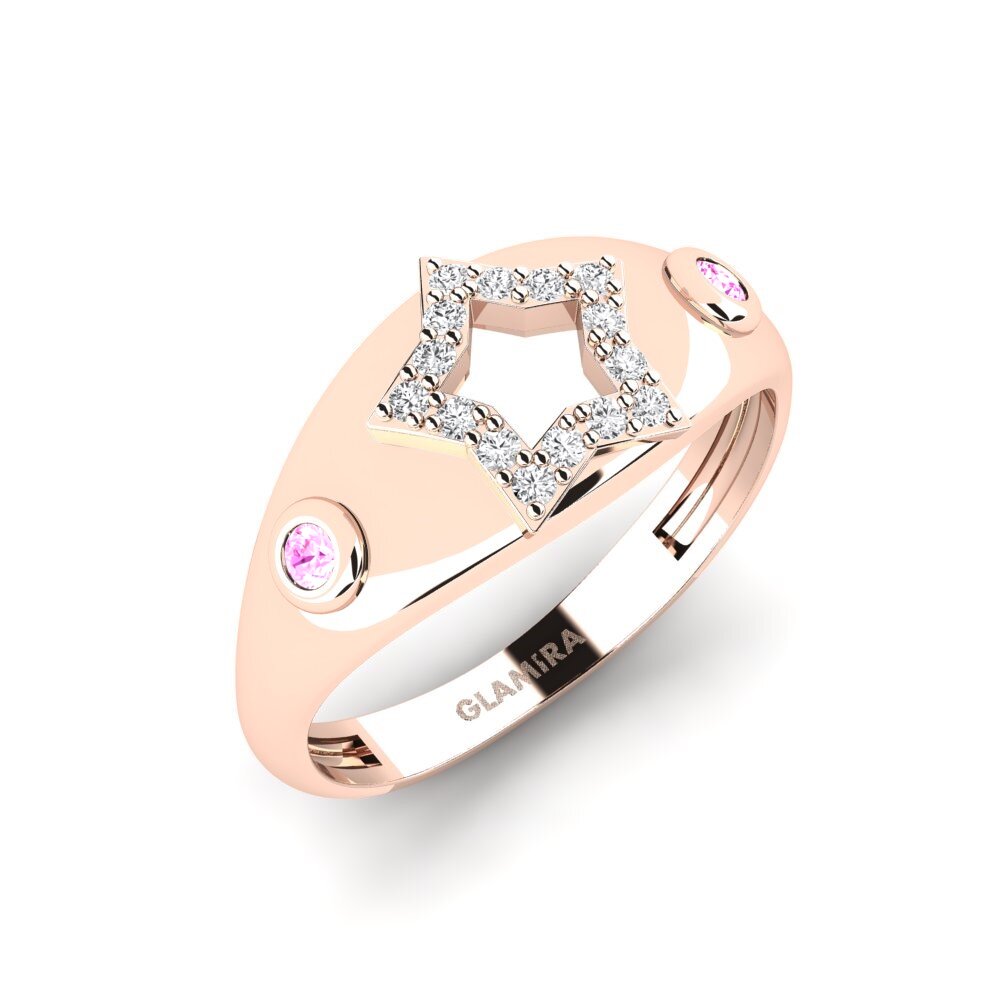 18ct Rose Gold Pink Sapphire Ring Vanskap