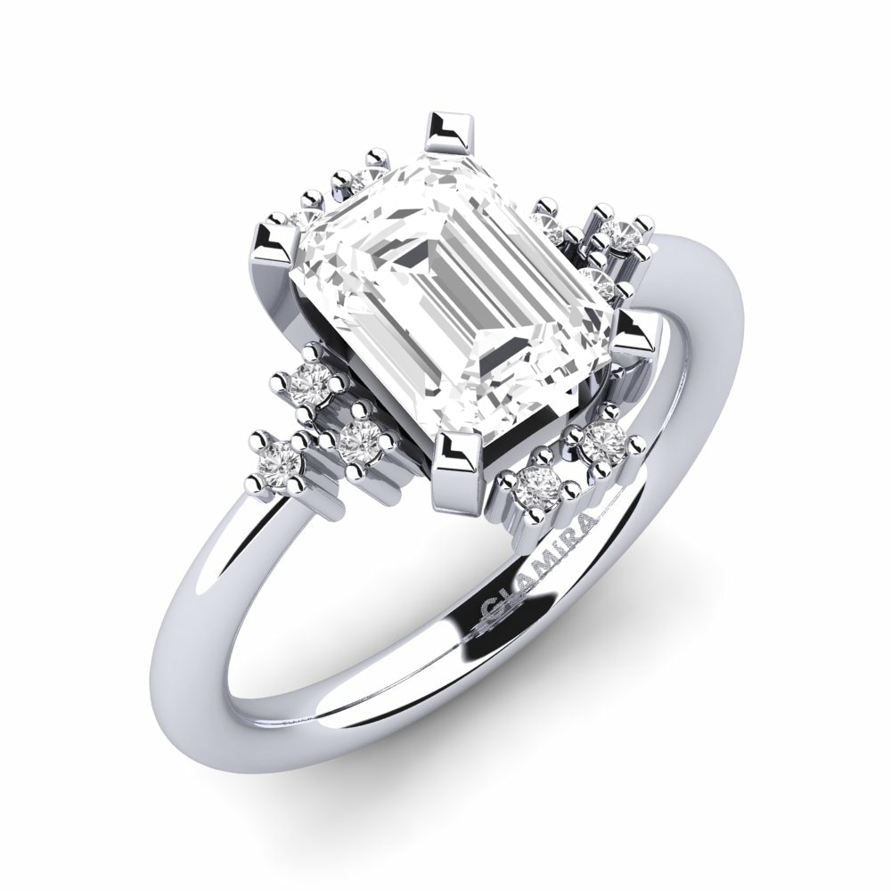 White sapphire Engagement Ring Varese