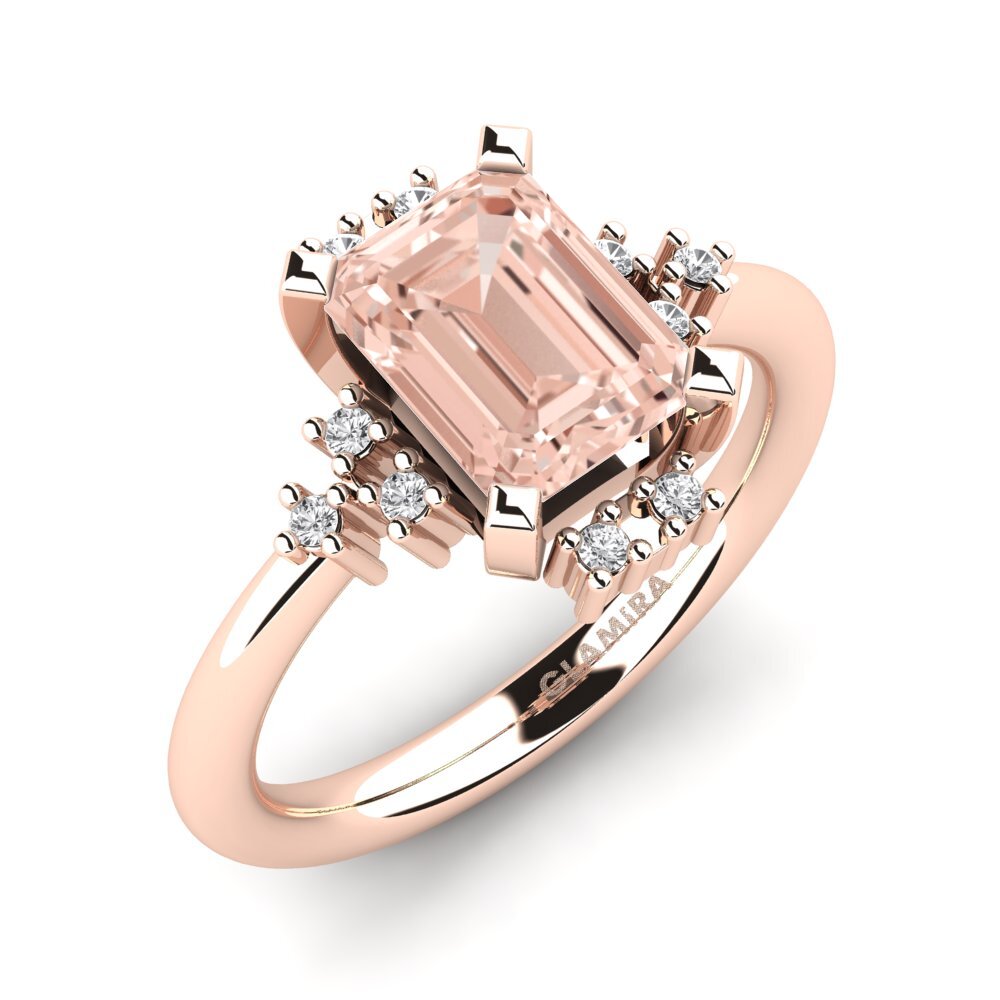 9k Oro Rosa Anillo de compromiso Varese