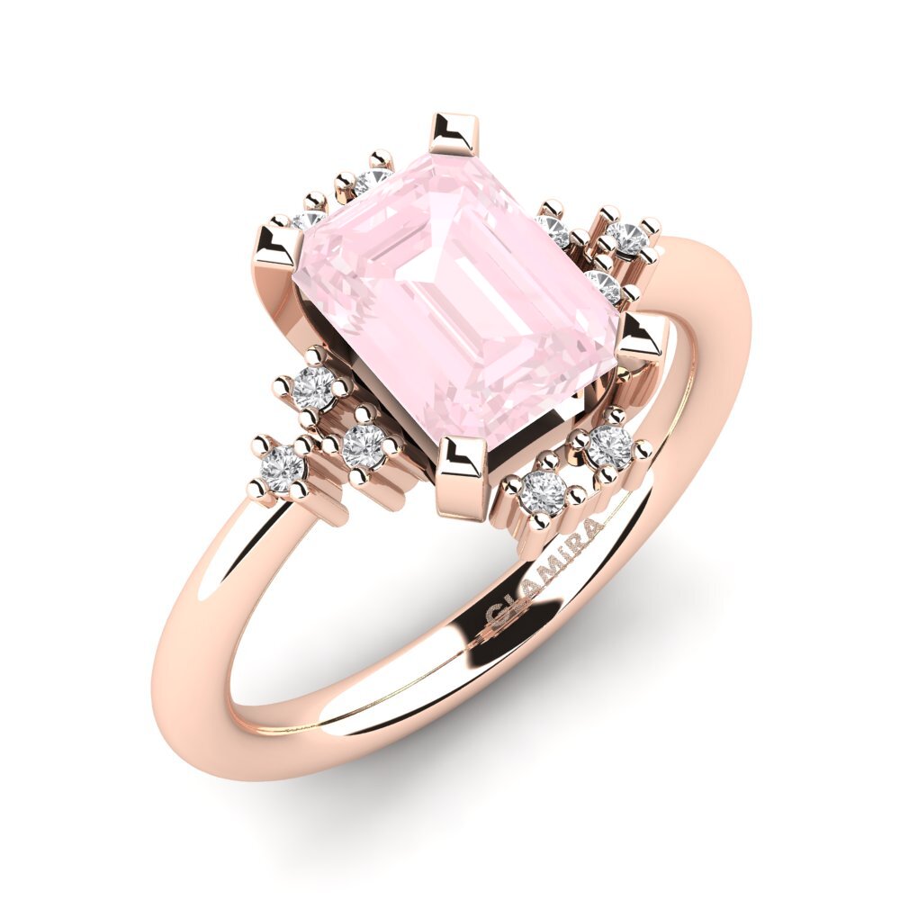 Rose Quartz Engagement Ring Varese