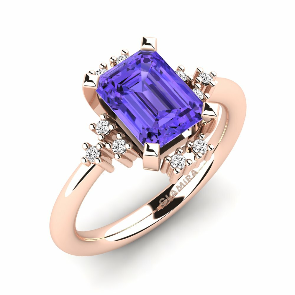 Side-Stone Tanzanite Engagement Ring Varese