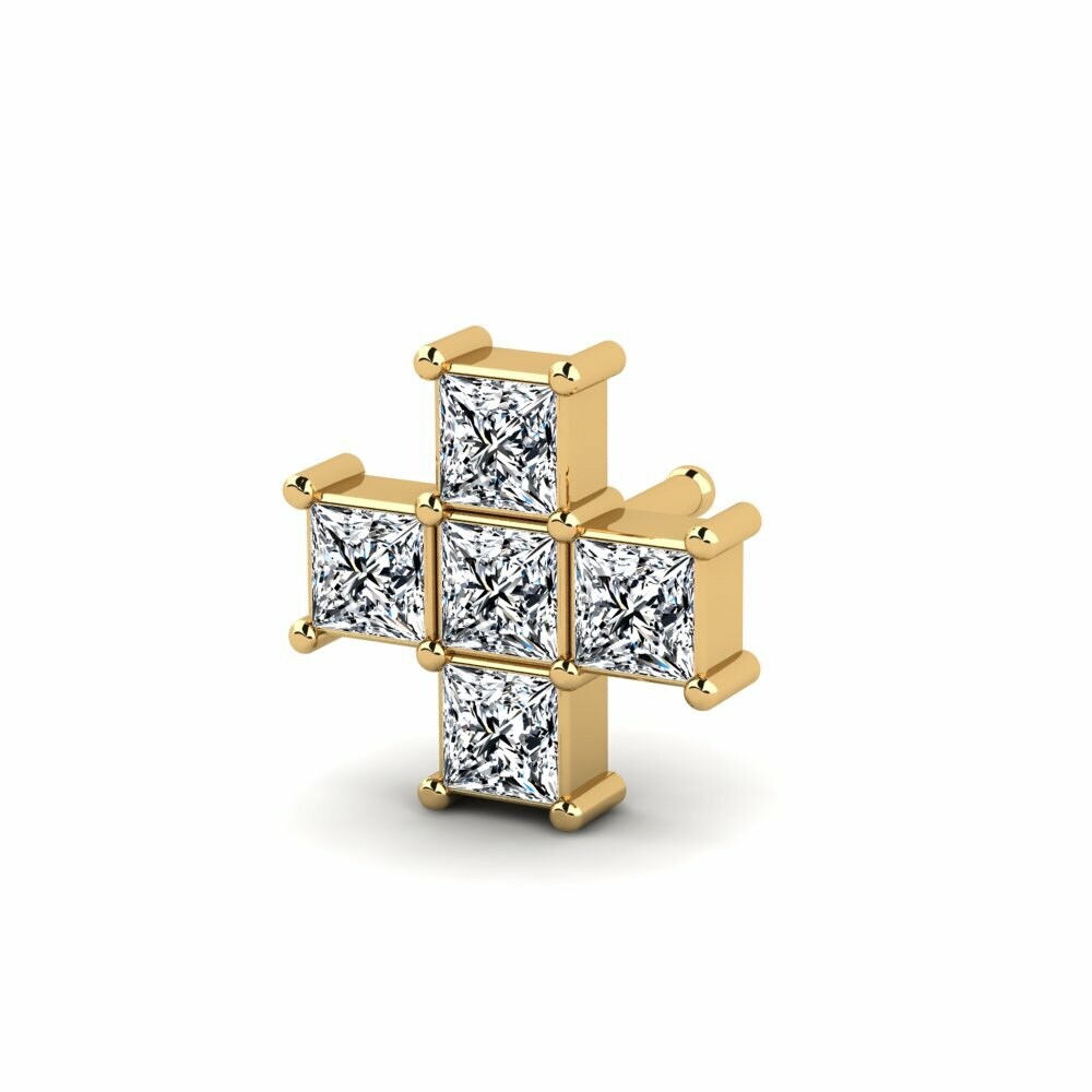 Or Jaune 18k Piercing Nez Vasilia