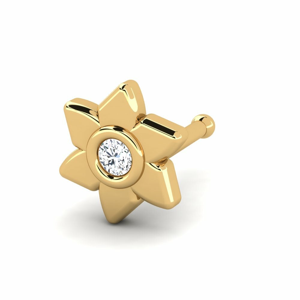 14K Geel Goud Neus Pin Vaud