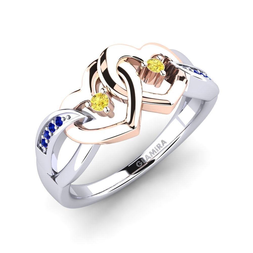18k White & Rose Gold Ring Vaudis