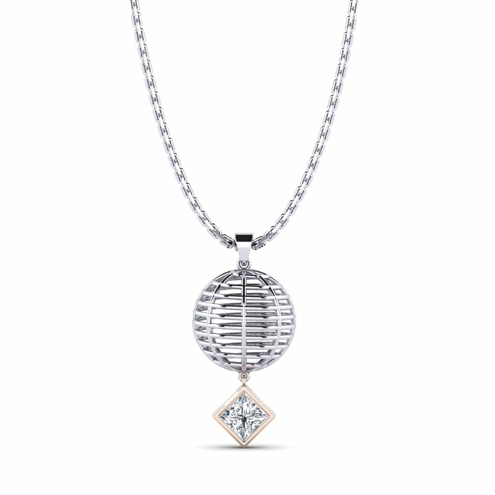 Circón Blanco Colgante de Mujer Vautour