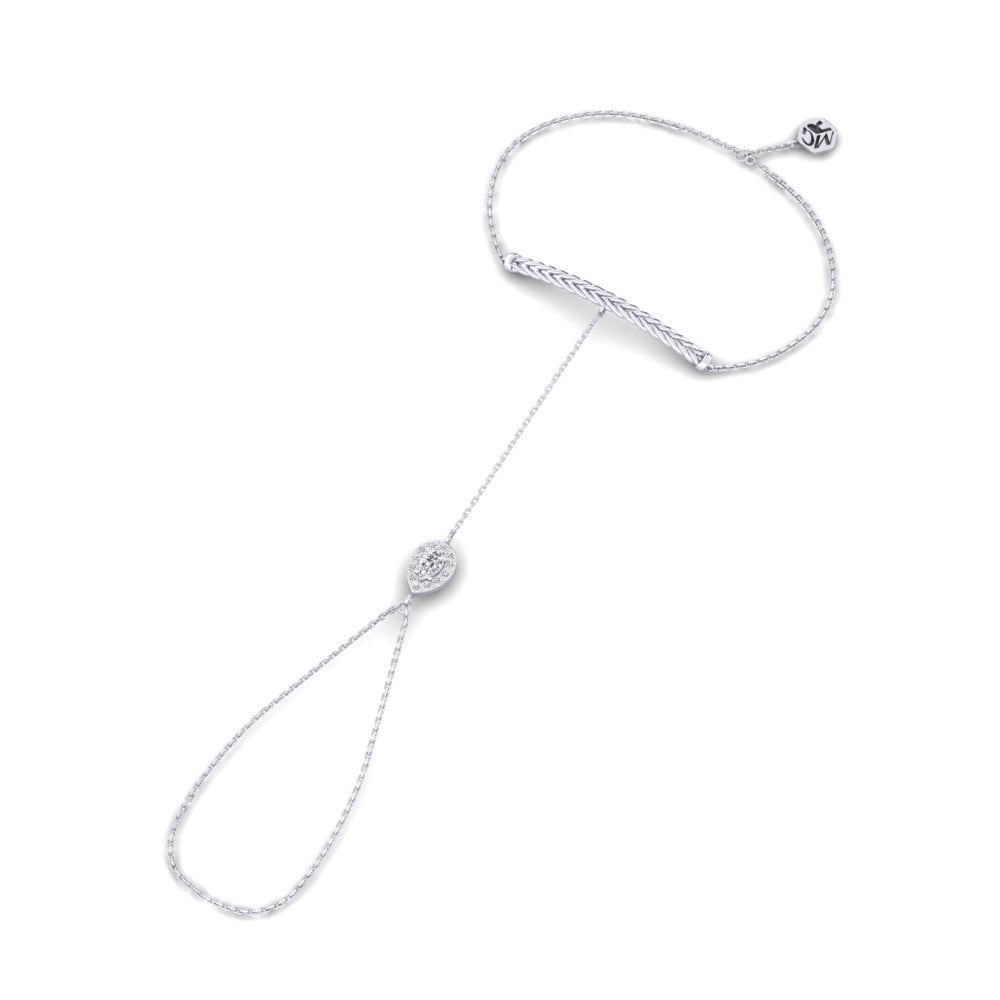 Platine 950 Diamant Bracelet de main Vaxt