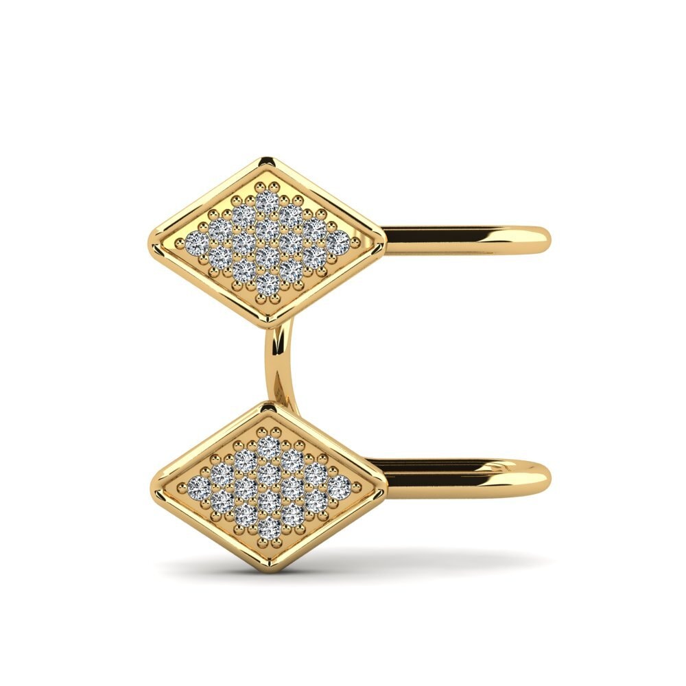 14ct Yellow Gold Women's Earring Vehement