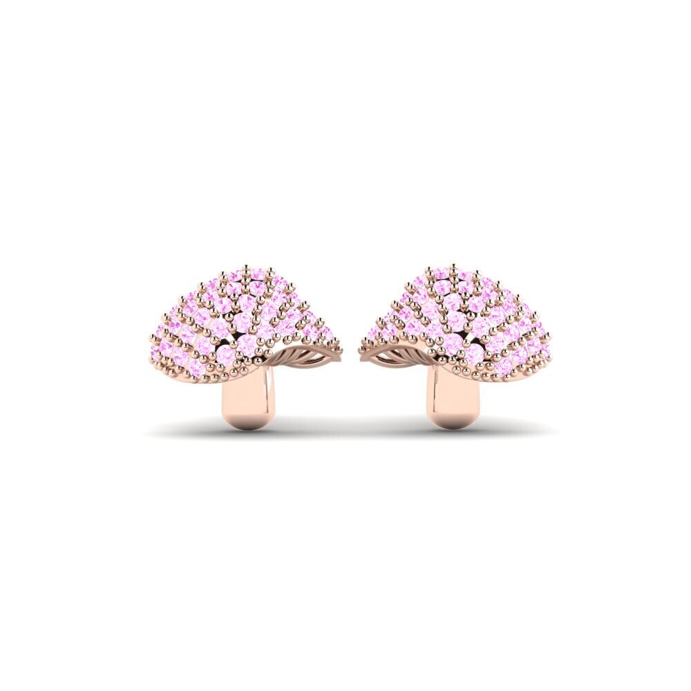 18ct Rose Gold Pink Sapphire Women's Earring Vellore