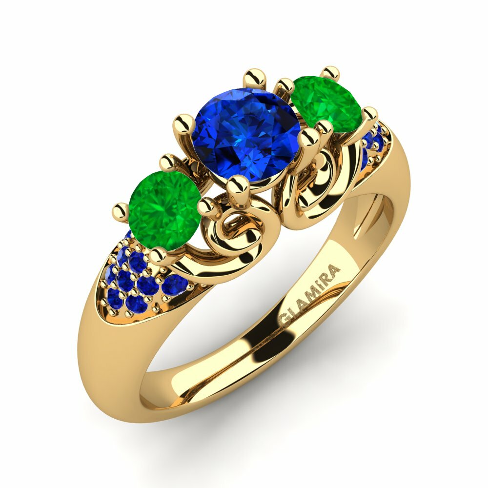 Sapphire (Lab Created) Engagement Ring Velma