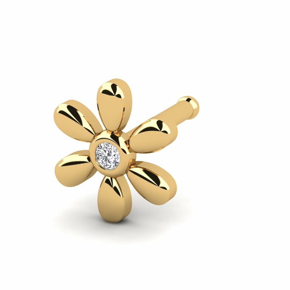 14k Yellow Gold Nose Pin Velomy