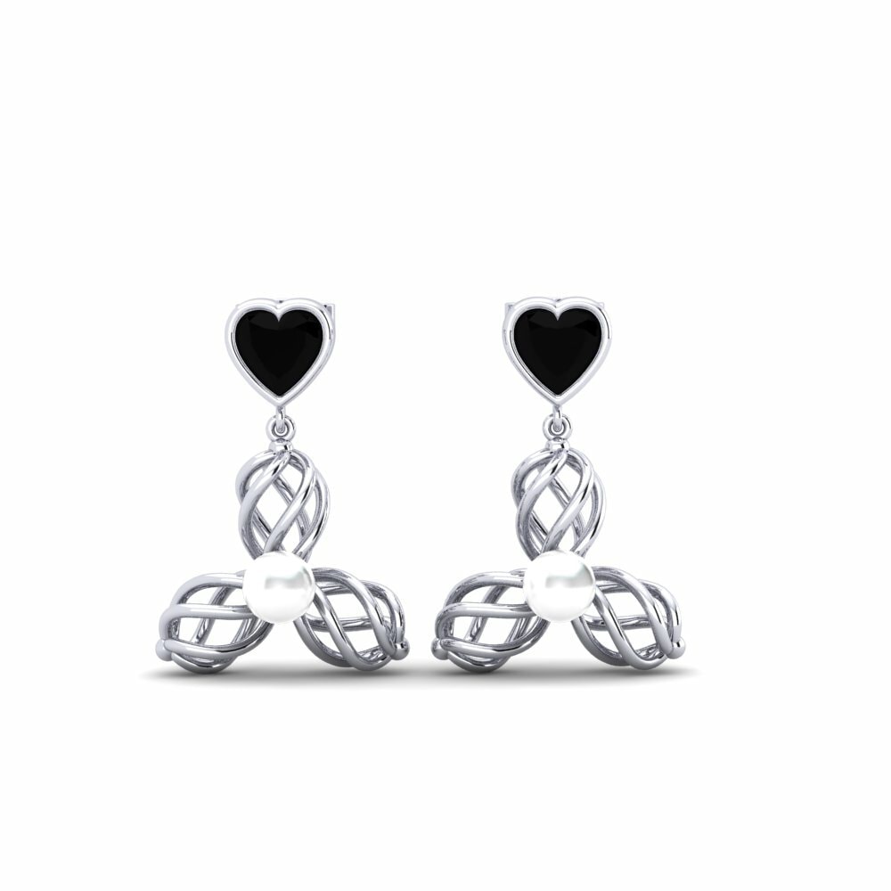 Diamant Noir Boucle d'oreille femme Vendable