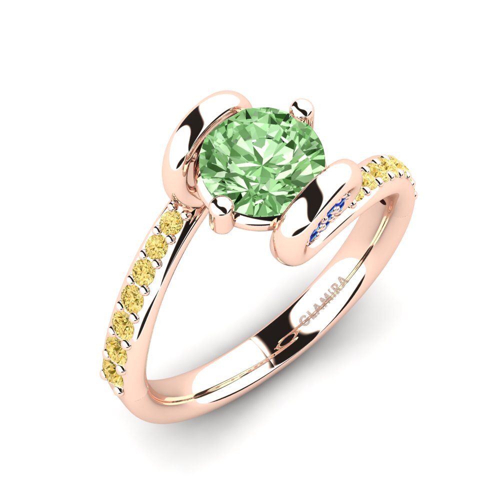 Green Diamond Engagement Ring Vendela