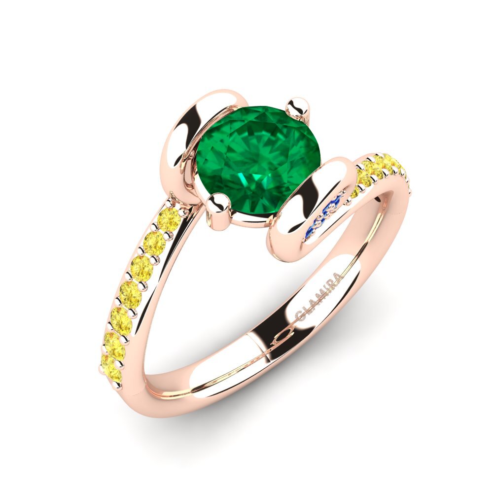 Emerald (Lab Created) Engagement Ring Vendela