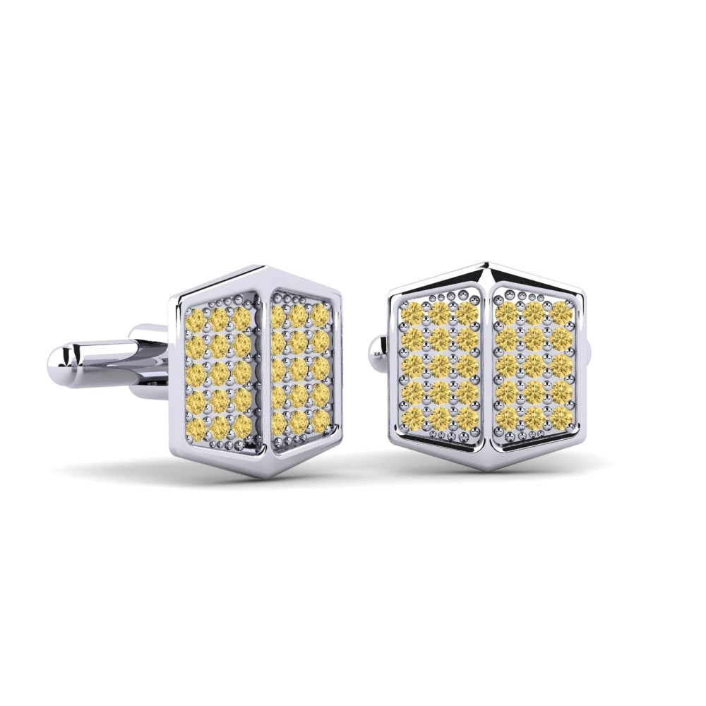 Gul Diamant Manchetknap Vendula