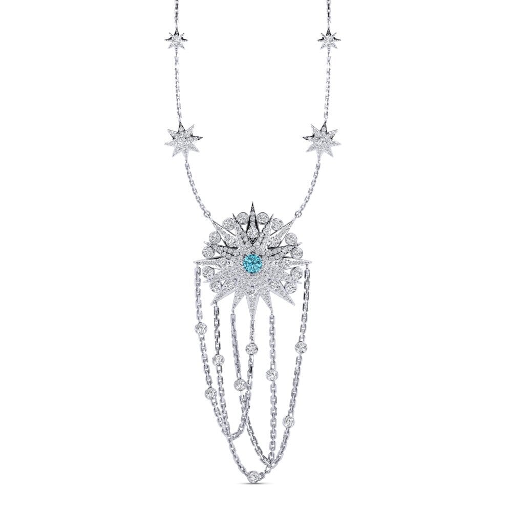 Blue Zircon Women's Necklace Veneresingola