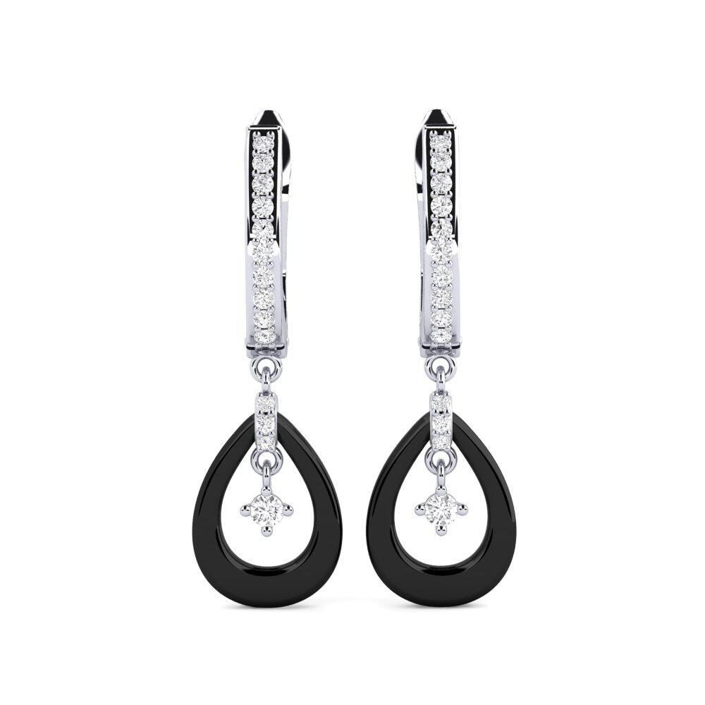 925 Prata de lei diamante-safira Brincos Feminino Venessa