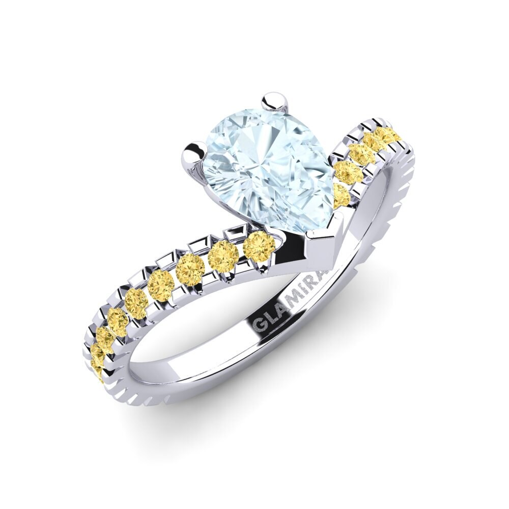 Aquamarine Engagement Ring Venomoth
