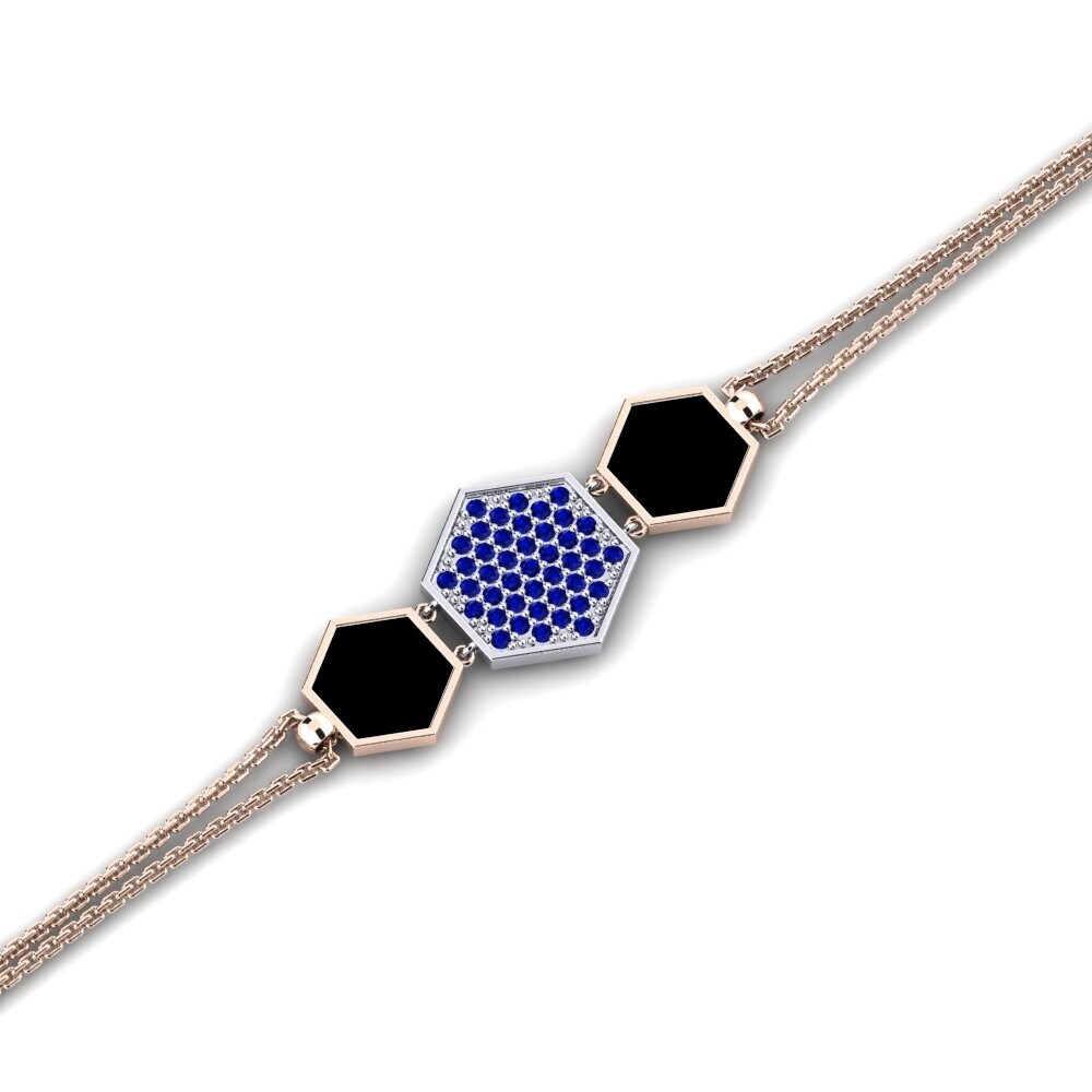 9ct Rose & White Gold Sapphire Women's Bracelet Venta