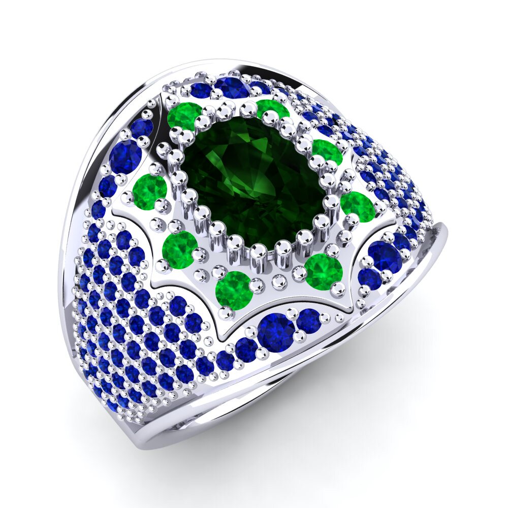 14ct White Gold Cushion Ring Venus