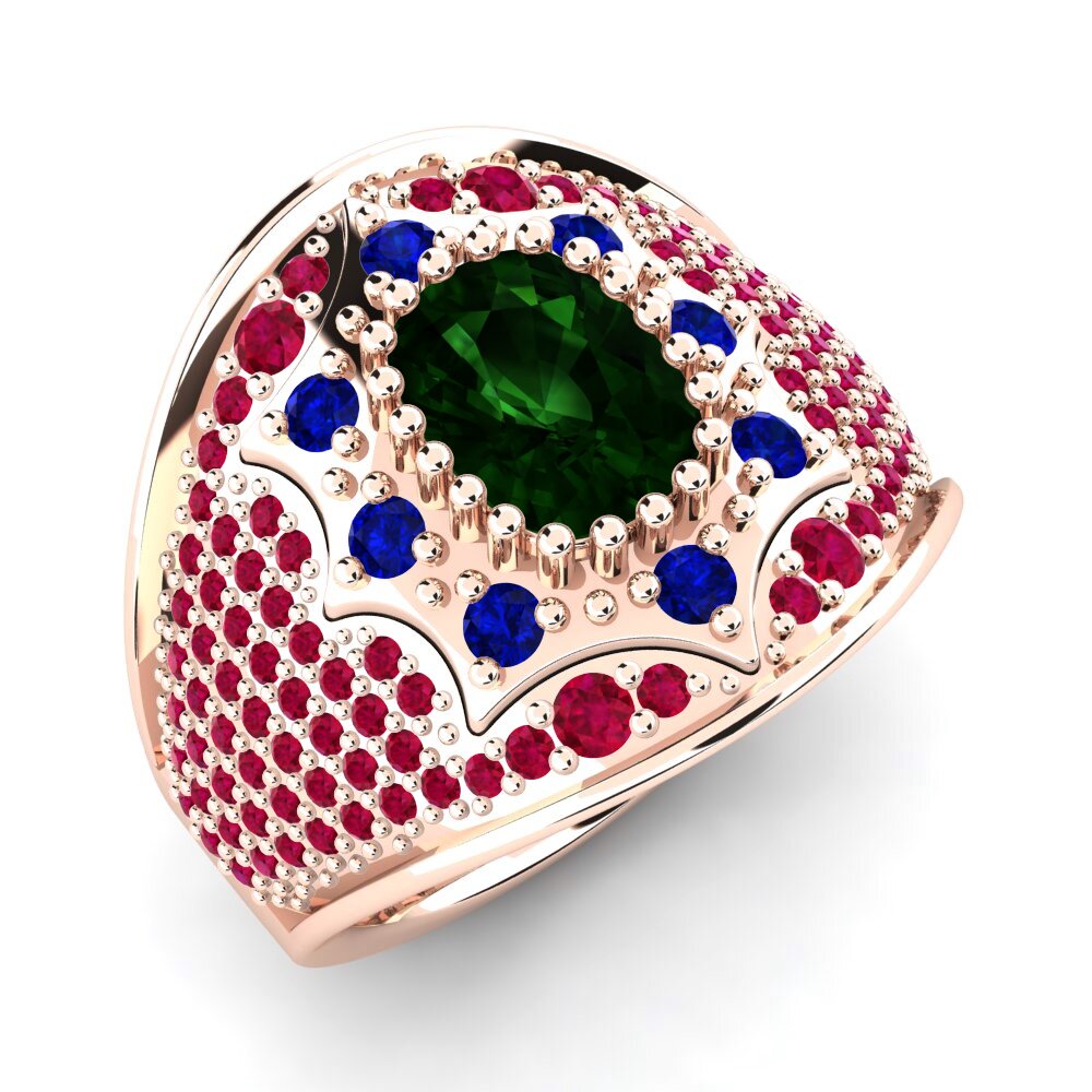 Turmalina verde Anillo Venus