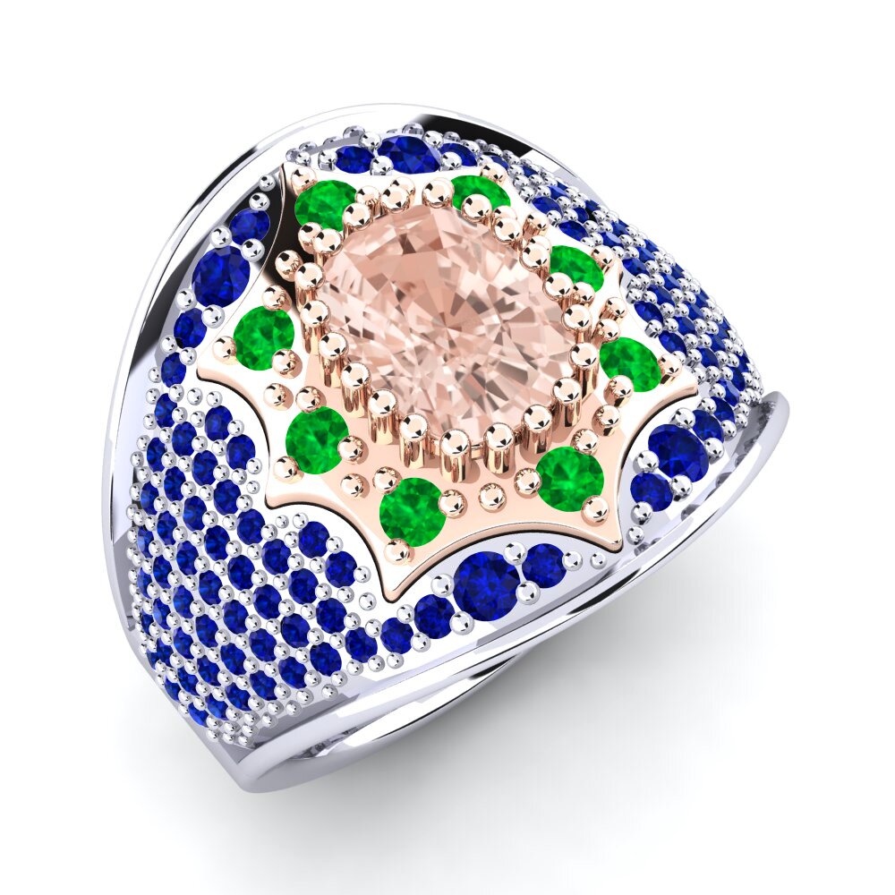 14K Wit & Rood Goud Morganiet Ringen Venus
