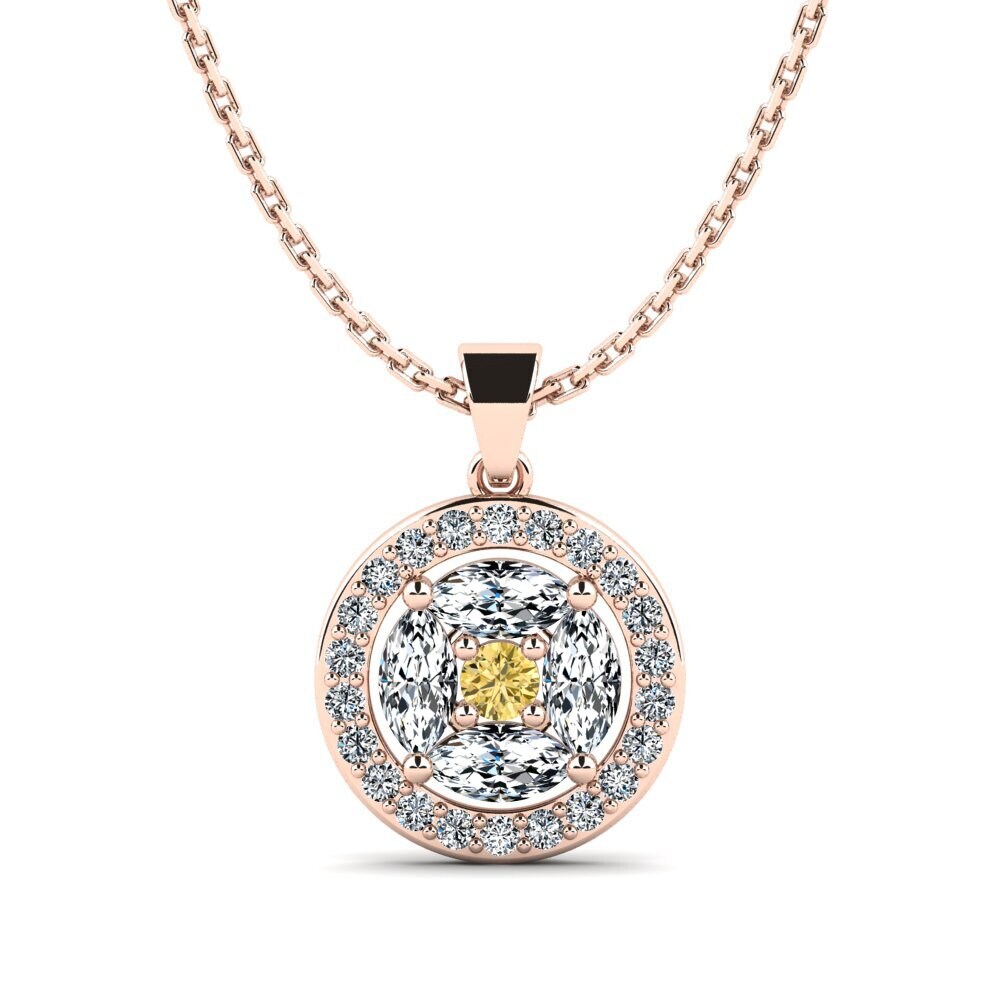 Diamante Amarillo Colgante de Mujer Verbalisme