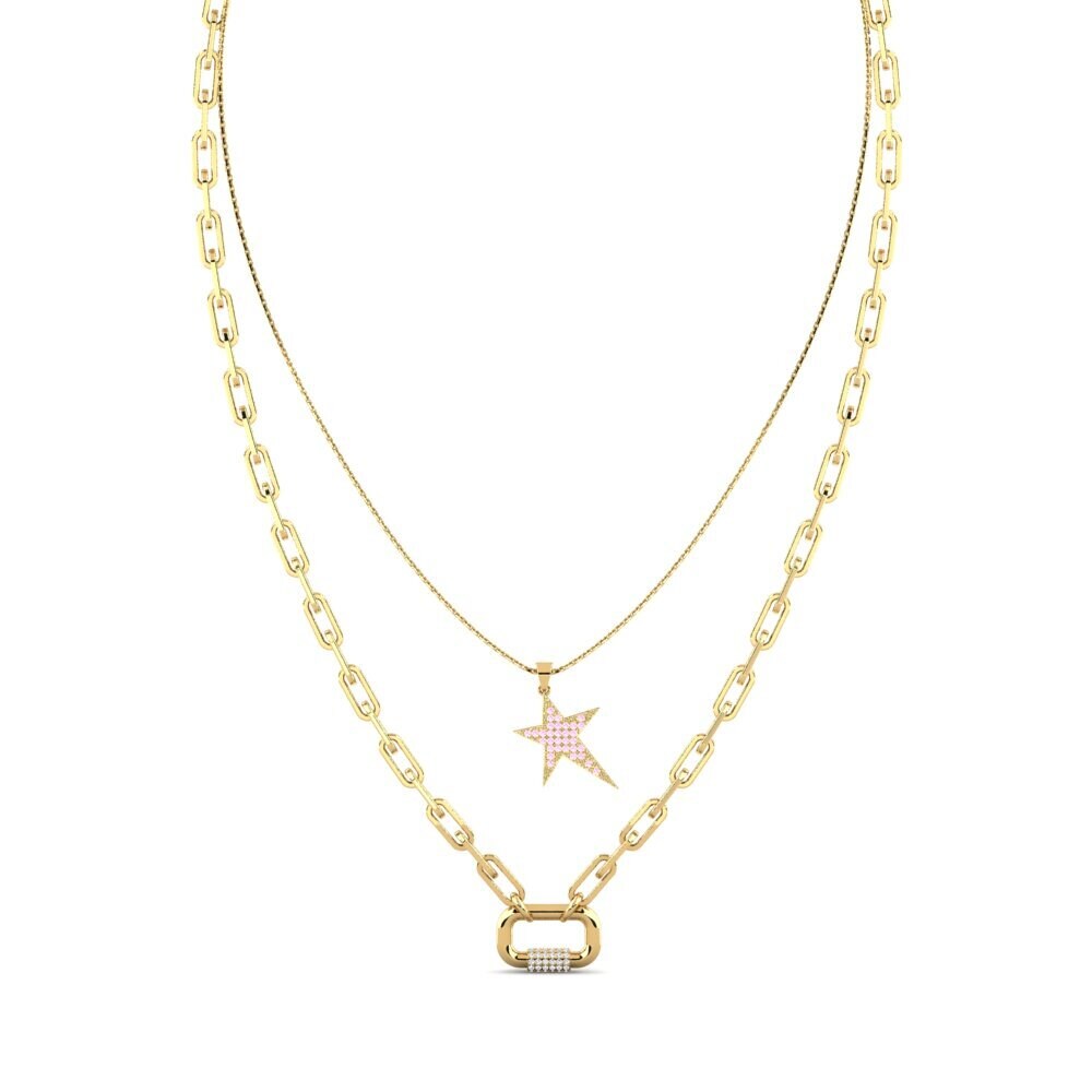 Zafiro Rosado Collar de clip Verbo
