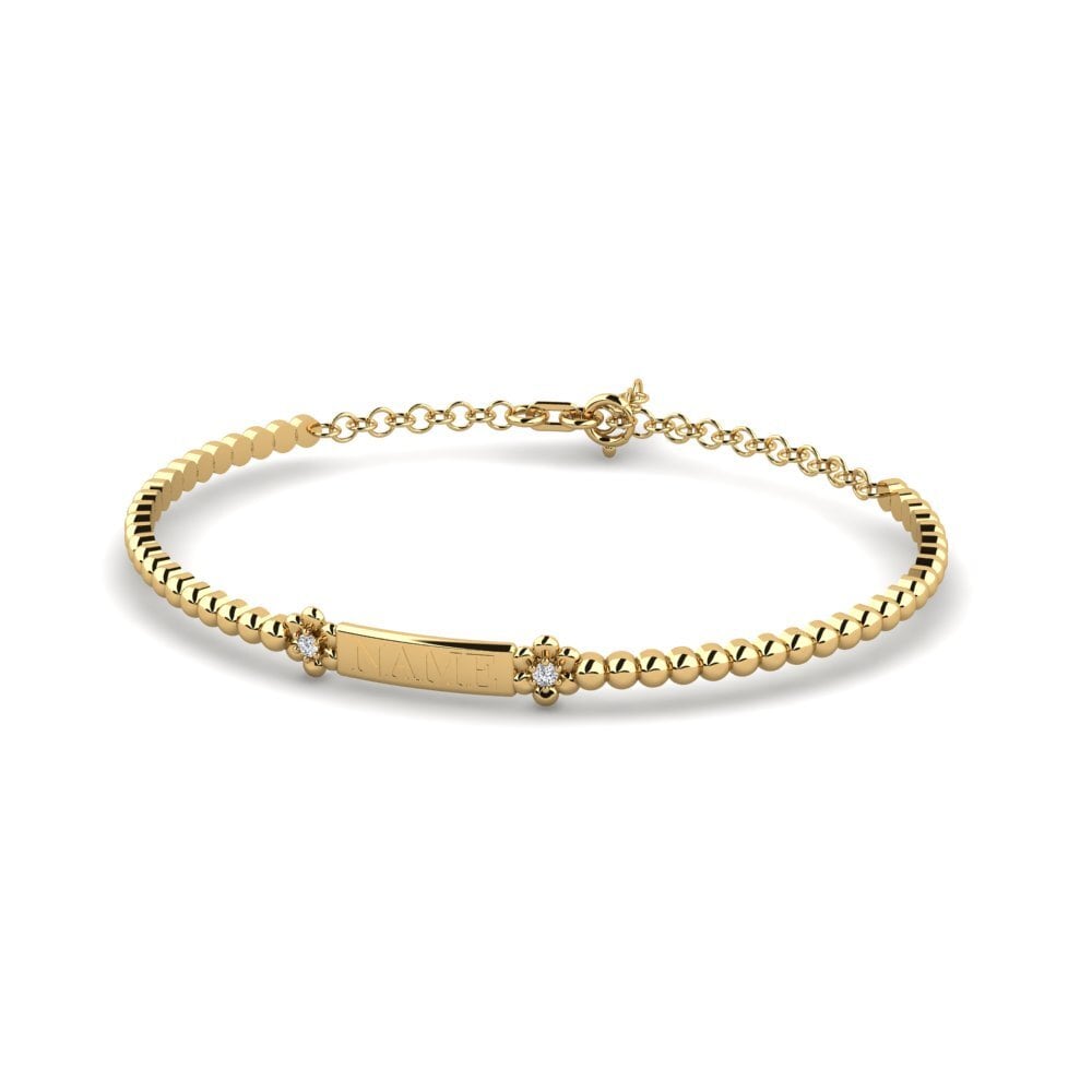 14ct Yellow Gold Lab Grown Diamond Women's Bracelet Verdoiment
