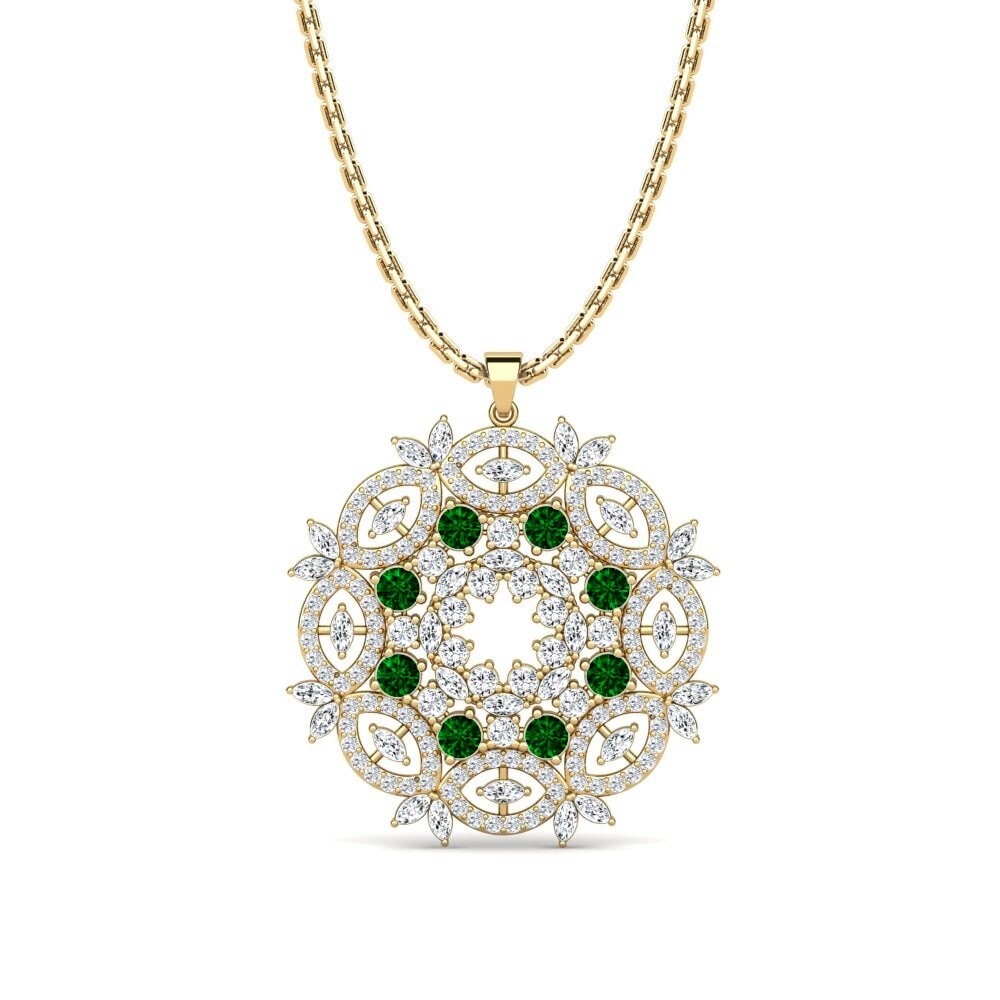 Green Zirconia Women's Pendant Vermelh