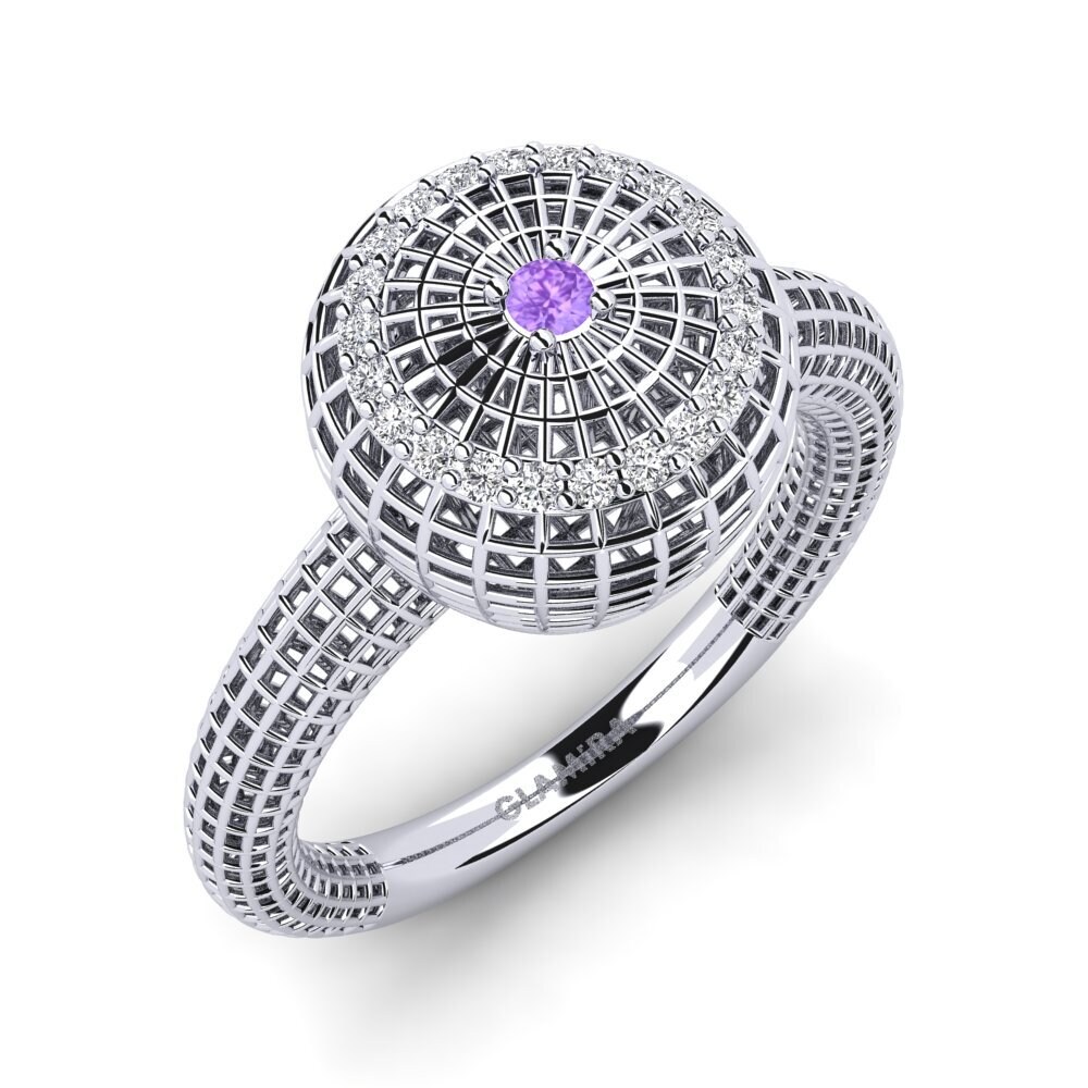 18ct White Gold Amethyst Ring Vernia