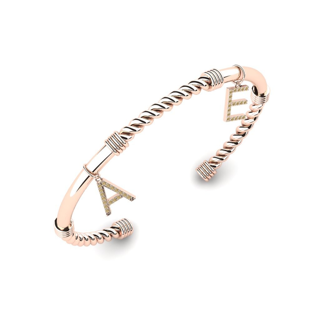 14ct Rose Gold Brown Diamond Women's Bracelet Vernice
