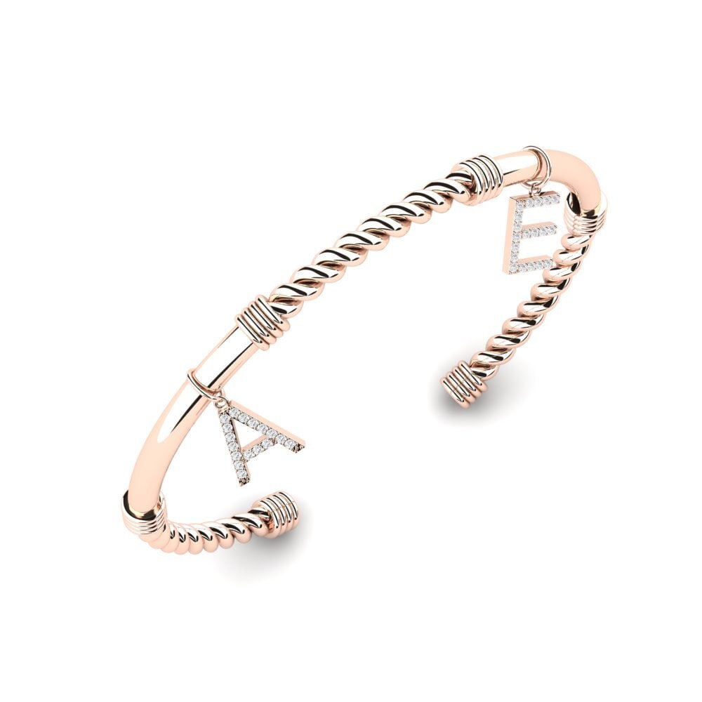 14ct Rose Gold White sapphire Women's Bracelet Vernice