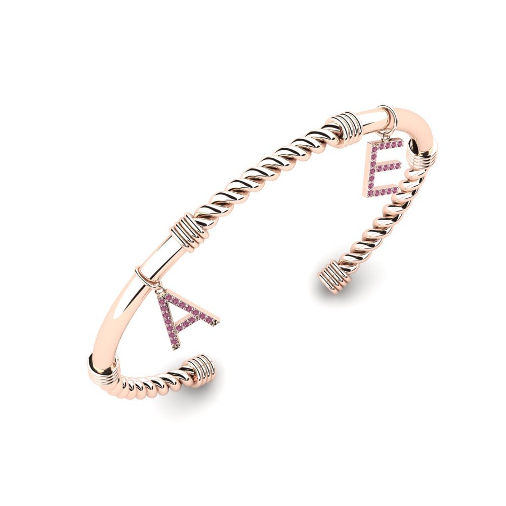 14ct Rose Gold Rhodolite Garnet Women's Bracelet Vernice