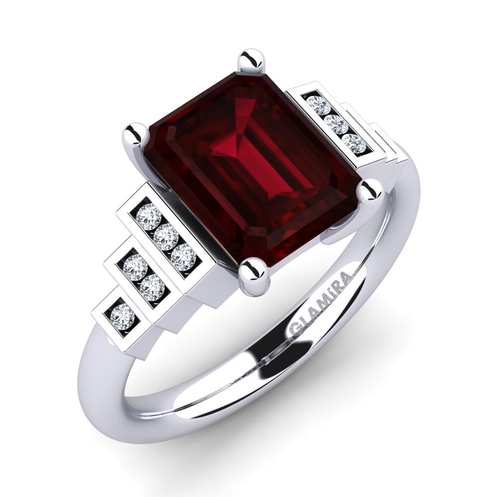 Garnet Engagement Ring Verona