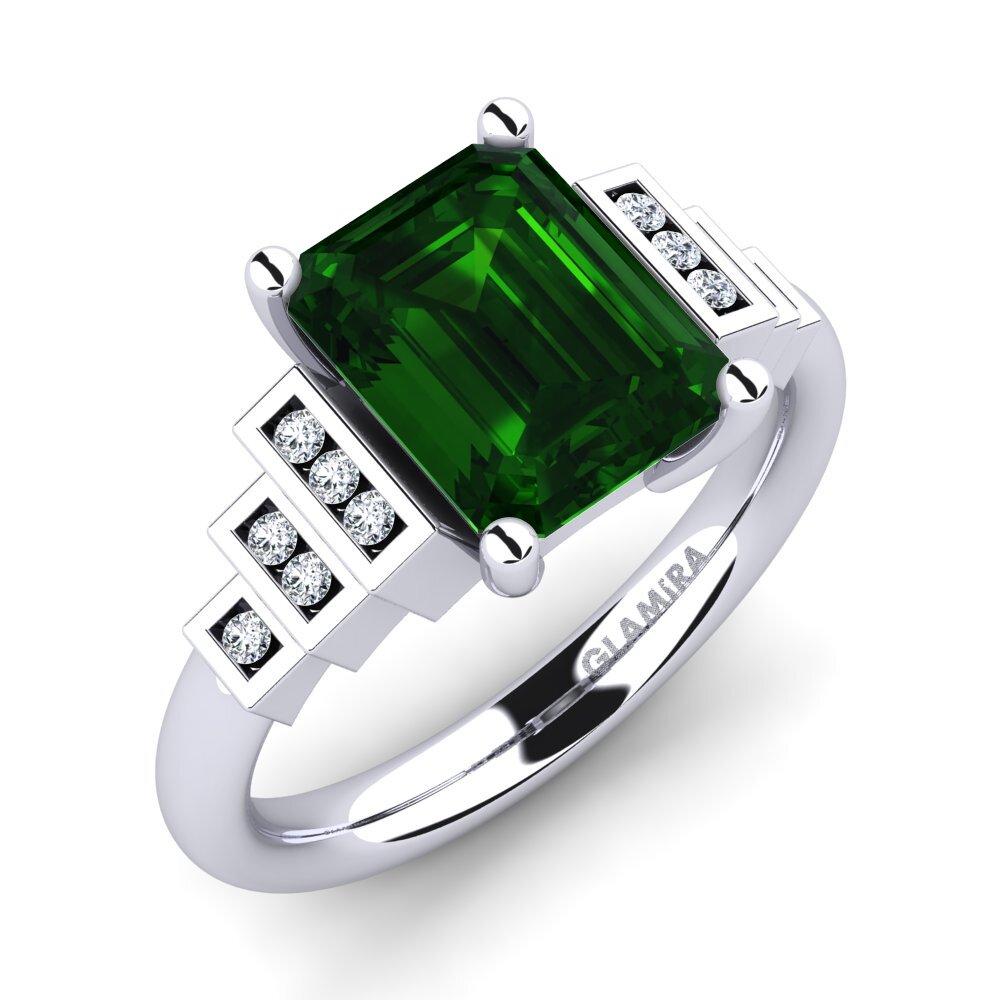 Green Tourmaline Engagement Ring Verona