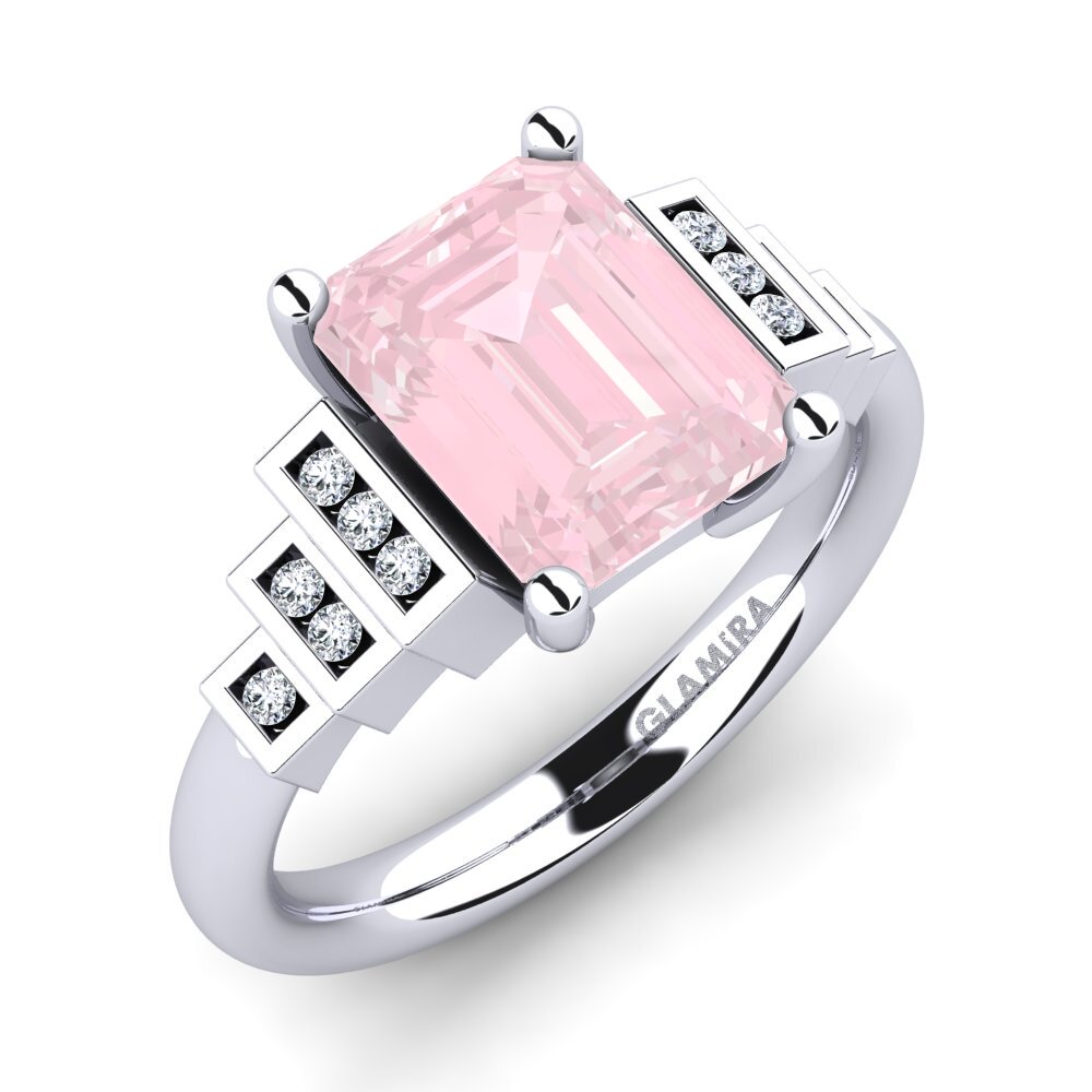 Rose Quartz Engagement Ring Verona
