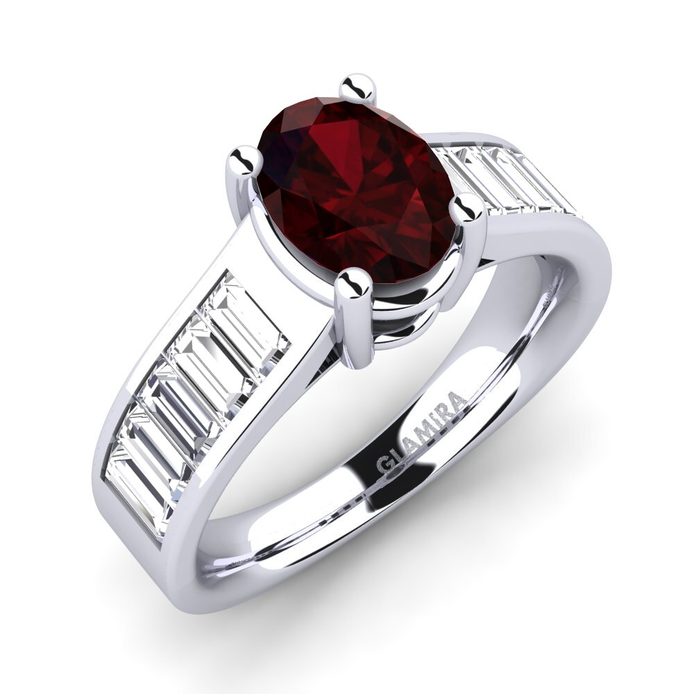 Garnet Engagement Ring Vesa