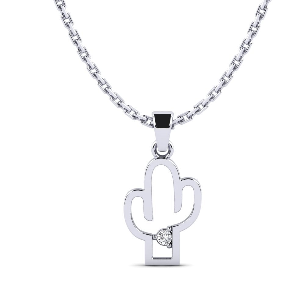 Plata 925 Diamante cultivado en laboratorio Colgante de Mujer Veytoys