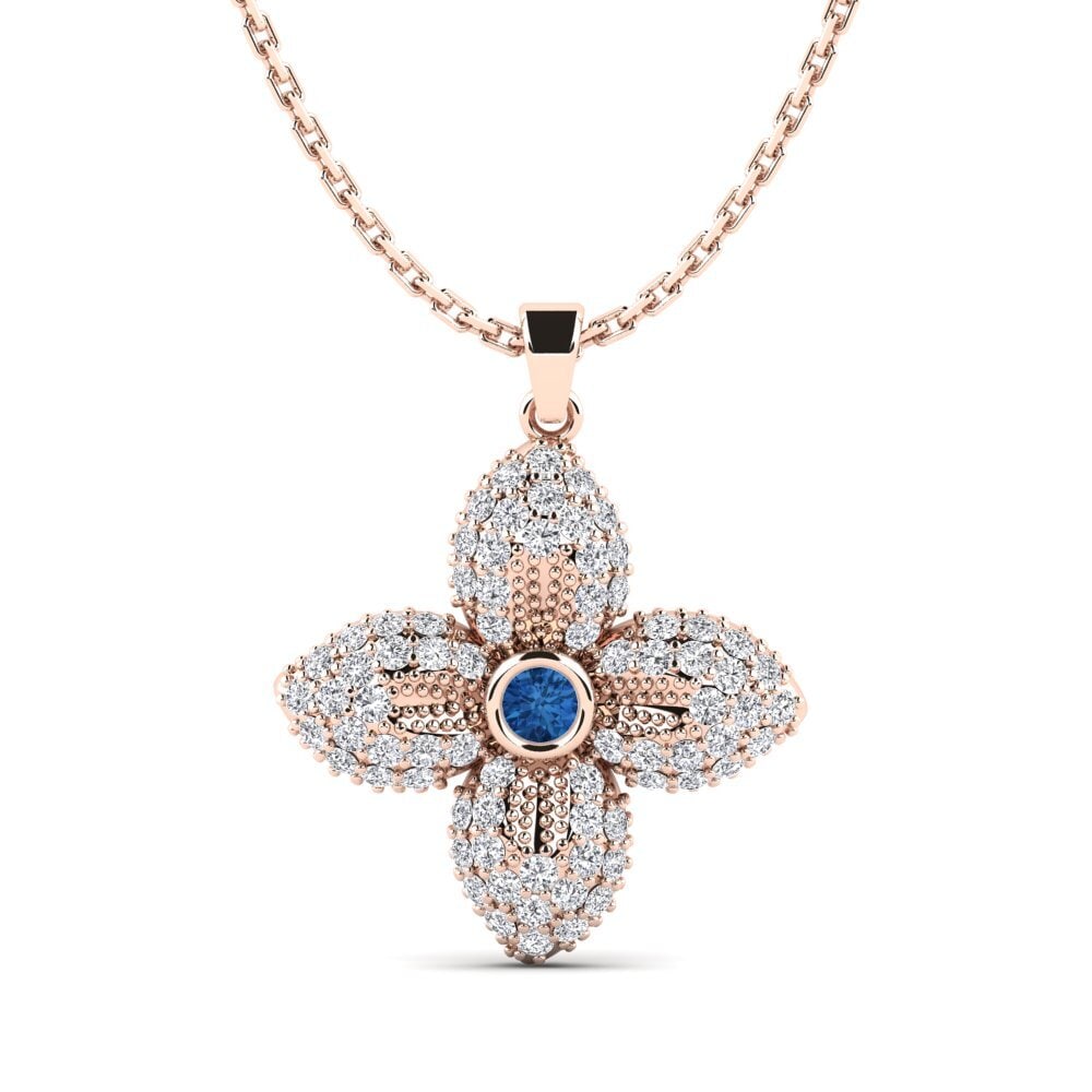 Circonita Azul Oscuro Colgante de Mujer Vezina