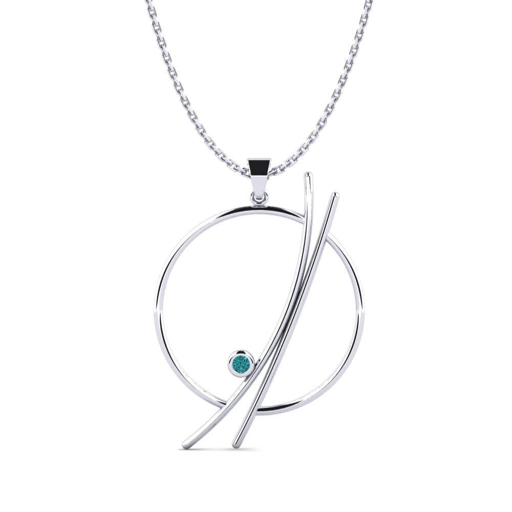 Diamante Azul Colgante de Mujer Vidor