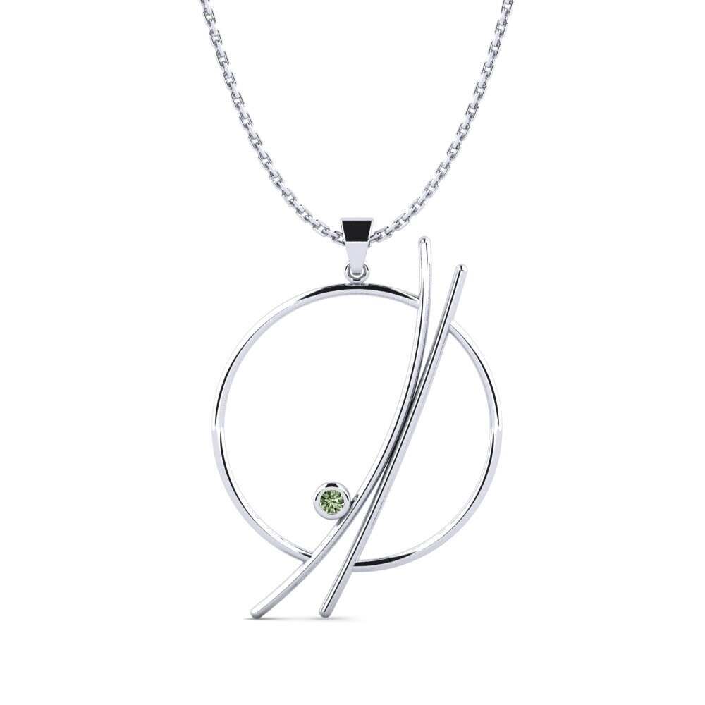 Diamante Verde Colgante de Mujer Vidor