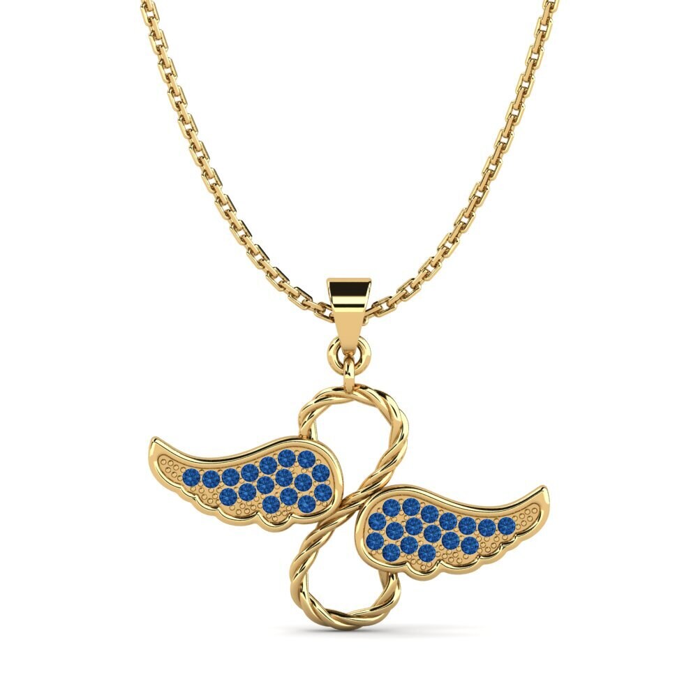 Zircone Bleu Foncé Pendentif pour femme Viera