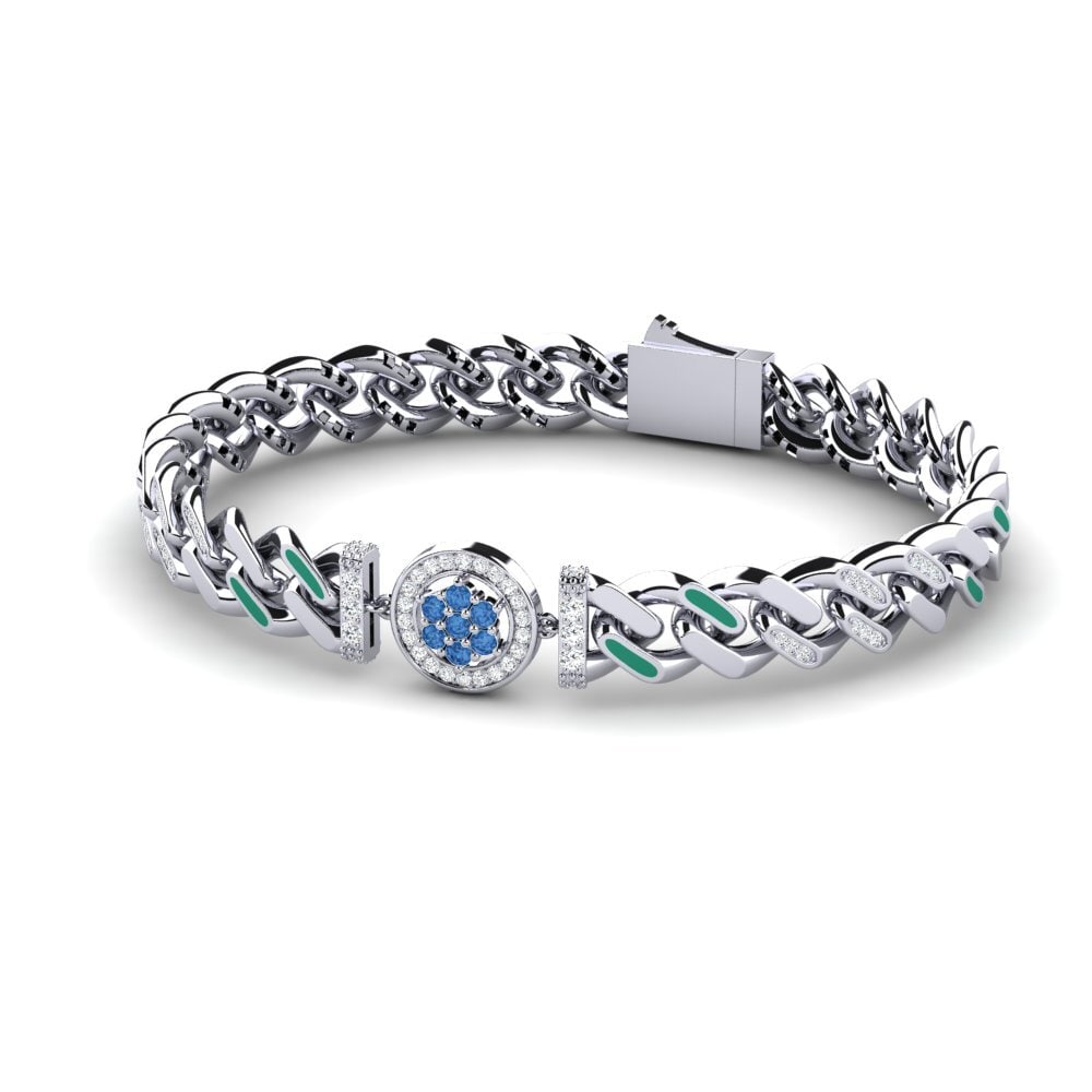 Dark Blue Zirconia Women's Bracelet Vieux