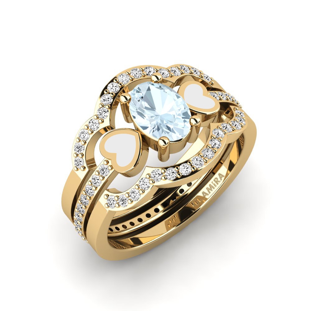 Aguamarina Anillo Vigetea - SET