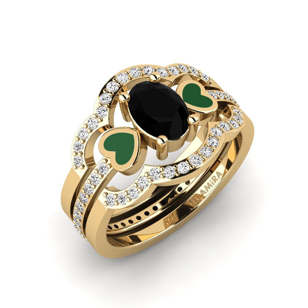 Black Onyx Ring Vigetea - SET