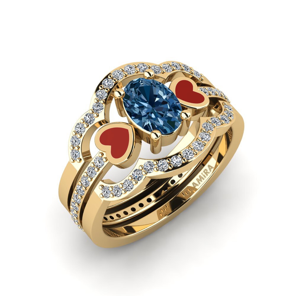 Blauer Diamant Ring Vigetea - SET